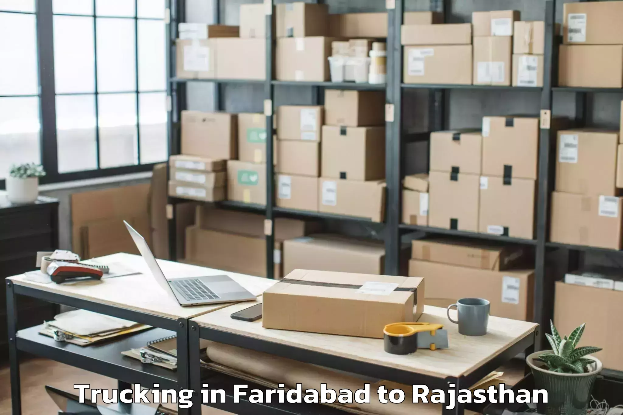 Easy Faridabad to Maulana Azad University Jodhpu Trucking Booking